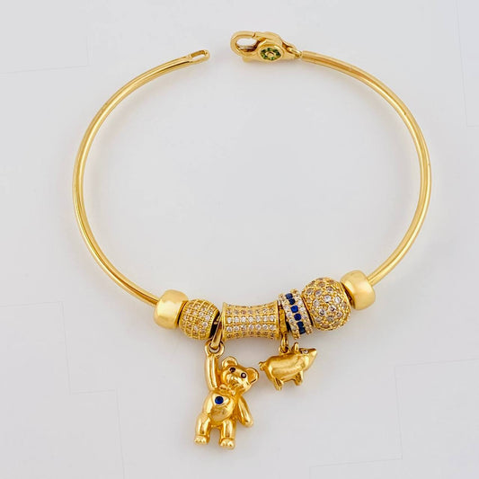 Pulso PD Oso Mano Arriba 15.95 g / 18.6 cm / 1.95 mm Oro Amarillo 18K