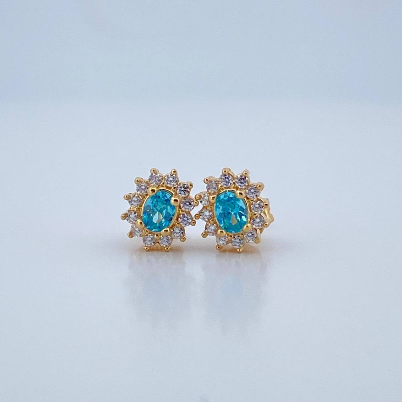 Topos Halo Circulo 2.2gr / Oro Amarillo 18K & Topos Halo Circulo 2.2gr / Oro Amarillo 18K &