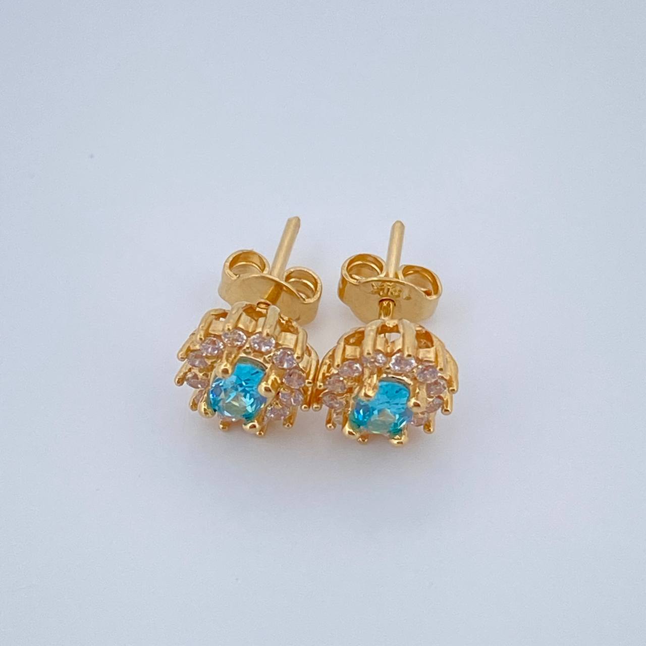 Topos Halo Circulo 2.2gr / Oro Amarillo 18K & Topos Halo Circulo 2.2gr / Oro Amarillo 18K &