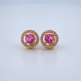 Topos Halo Circulo 3.15gr / Oro Amarillo 18K & Topos Halo Circulo 3.15gr / Oro Amarillo 18K &
