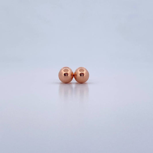 Topos Bola 0.65gr / 6mm Lisa Oro Rosa 18K &