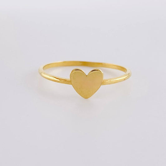 Anillo Corazon liso 0.95g / T6 Oro Amarillo 18K