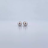Topos Bola 0.8gr / 6mm Lisa Oro Blanco 18K & Topos Bola 0.8gr / 6mm Lisa Oro Blanco 18K &