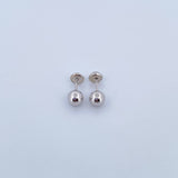 Topos Bola 0.8gr / 6mm Lisa Oro Blanco 18K & Topos Bola 0.8gr / 6mm Lisa Oro Blanco 18K &