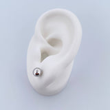 Topos Bola 0.8gr / 6mm Lisa Oro Blanco 18K & Topos Bola 0.8gr / 6mm Lisa Oro Blanco 18K &