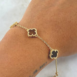 Pulso Aro Seguido Trebol VCyA Punteado 4.45gr / 16cm-19cm / 1.5mm Graduable Cuarzo Ojo de Tigre Oro Amarillo Nac.Esp. 18K Pulso Aro Seguido Trebol VCyA Punteado 4.45gr / 16cm-19cm / 1.5mm Graduable Cuarzo Ojo de Tigre Oro Amarillo Nac.Esp. 18K