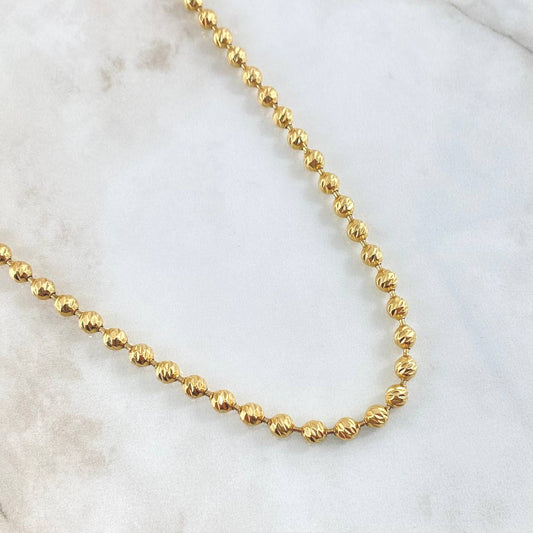 Cadena Militar 32.85gr / 63cm / 5.8mm Diamantada Oro Amarillo 18K