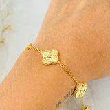 Pulso Aro Seguido Trebol Dorado 8.1gr / 18cm-19.5cm / Oro Amarillo Nac.Esp. 18K * Pulso Aro Seguido Trebol Dorado 8.1gr / 18cm-19.5cm / Oro Amarillo Nac.Esp. 18K *