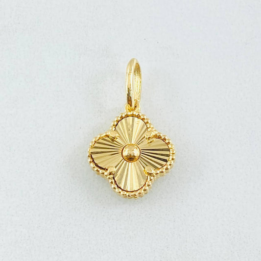 Dije Trebol Dorado 2gr / 1.9cm / Oro Amarillo Nac.Esp. 18K *