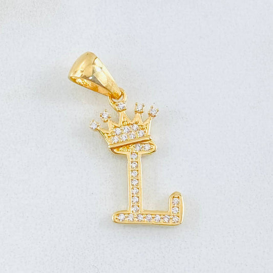Dije Corona Letra L 1.6gr / 2.6cm / Oro Amarillo 18K ©