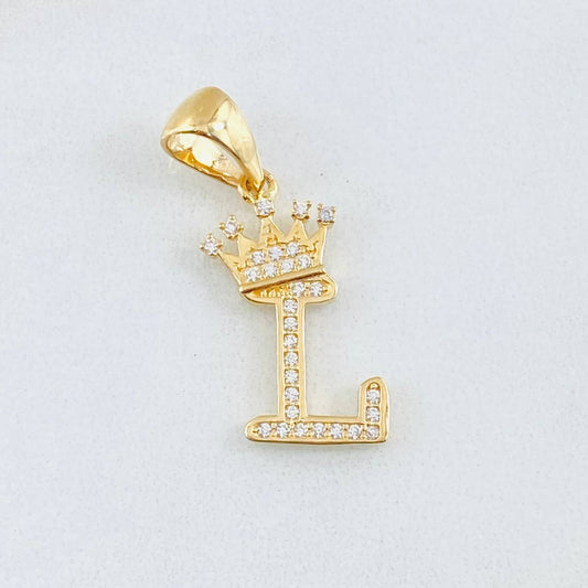 Dije Corona Letra L 1.55gr / 2.6cm / Oro Amarillo 18K