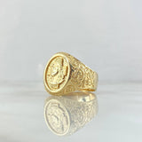 Anillo Sello Cruz Cristo En Marco 10gr / T10 1/2 / Oro Amarillo 18K Anillo Sello Cruz Cristo En Marco 10gr / T10 1/2 / Oro Amarillo 18K