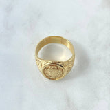 Anillo Sello Cruz Cristo En Marco 10gr / T10 1/2 / Oro Amarillo 18K Anillo Sello Cruz Cristo En Marco 10gr / T10 1/2 / Oro Amarillo 18K