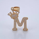 Dije Letra M Corona 1.9gr / 2.5cm-Oro Amarillo 18K & Dije Letra M Corona 1.9gr / 2.5cm-Oro Amarillo 18K &