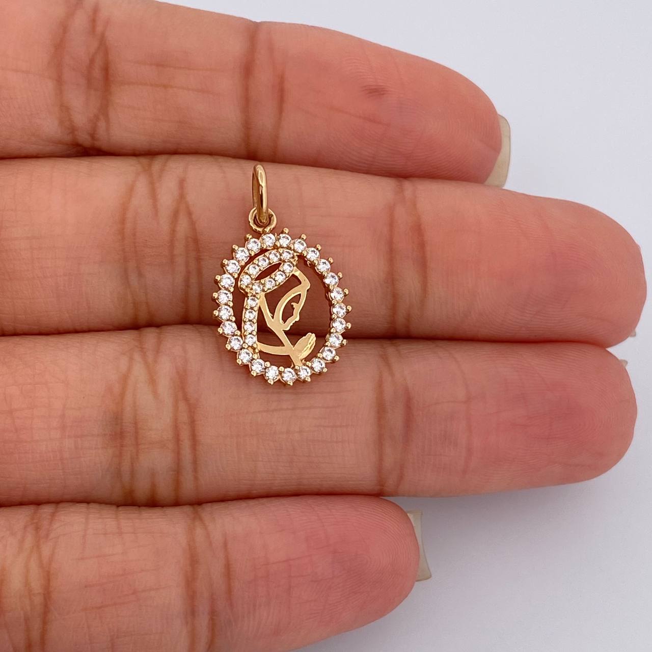 Dije Virgen Maria 1.2gr / 2cm-Oro Amarillo 18K & Dije Virgen Maria 1.2gr / 2cm-Oro Amarillo 18K &
