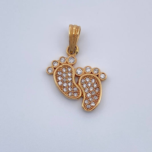 Dije Pies 1.55gr / 2.1cm-Oro Amarillo 18K &