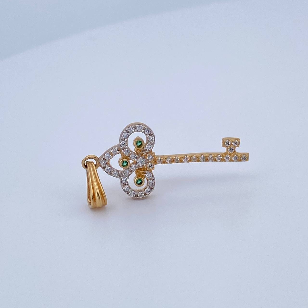 Dije Llave Corona 1.4gr / 3.3cm-Oro Amarillo 18K & Dije Llave Corona 1.4gr / 3.3cm-Oro Amarillo 18K &
