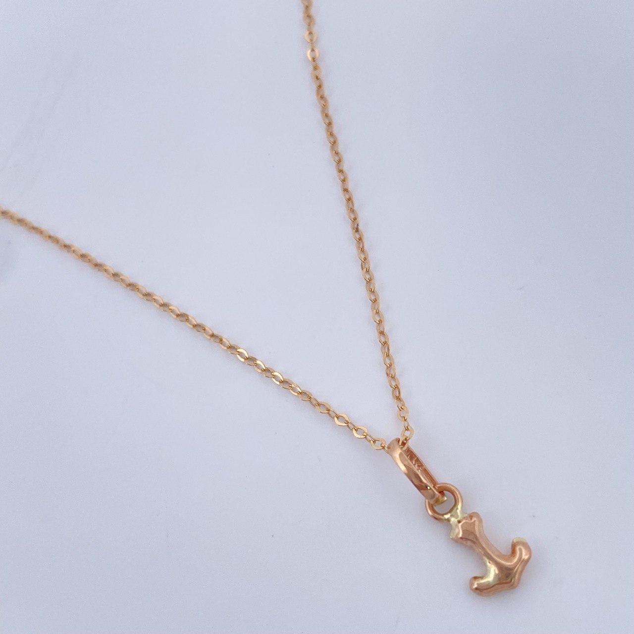 Set Cadena y Dije Aro Seguido + Ancla 1,3gr / Oro Rosa 18K & Set Cadena y Dije Aro Seguido + Ancla 1,3gr / Oro Rosa 18K &