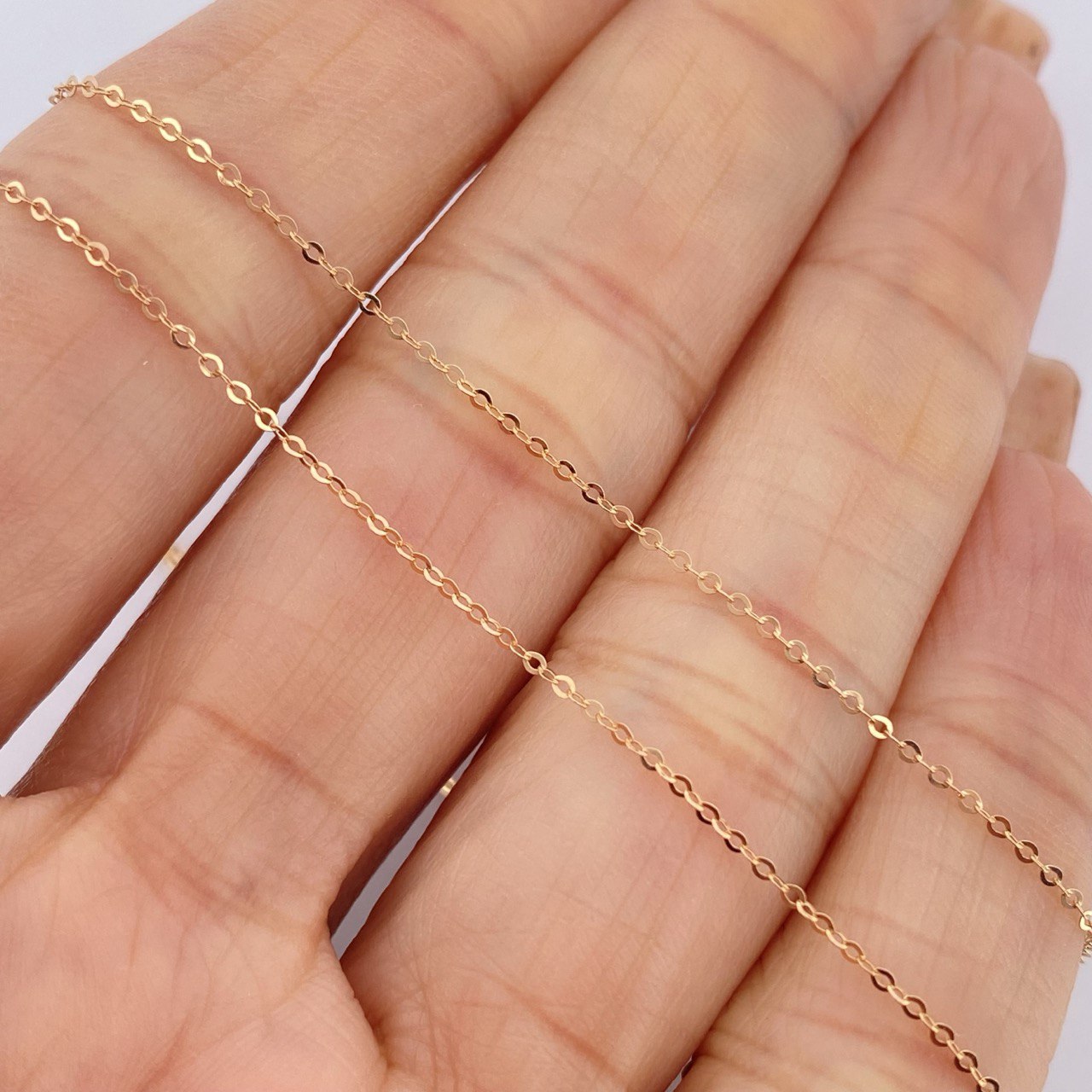 Set Cadena y Dije Aro Seguido + Ancla 1,3gr / Oro Rosa 18K & Set Cadena y Dije Aro Seguido + Ancla 1,3gr / Oro Rosa 18K &