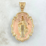 Dije Virgen Del Carmen 23.05gr / 8cm / Circones Blancos Negros Tres Oros 18K © Dije Virgen Del Carmen 23.05gr / 8cm / Circones Blancos Negros Tres Oros 18K ©