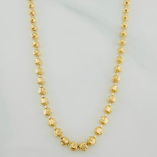 Cadena Militar Media Luna 10g / 51cm / 3mm Oro Amarillo 18K