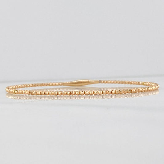 Pulso Aro Diamantado 2.75g / 17cm / 1.6mm Dos Oros Amarillo Rosa 18K