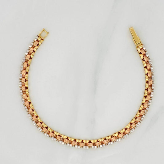 Pulso Correa 10.4g / 19cm / 5.18mm Tres Oros 18K