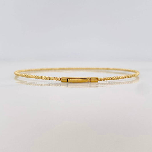 Pulso Aro Diamantado 2g / 17cm / 2mm Oro Amarillo 18K