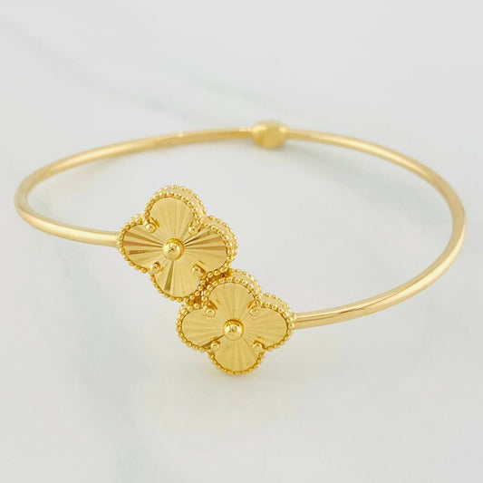 Pulso Aro Trebol 7.4g / 18cm / 2mm Oro Amarillo 18K