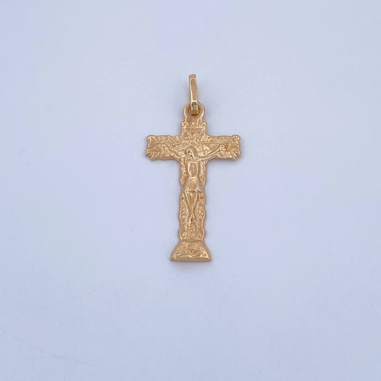 Dije Cruz Cristo Señor De Los Milagros 1.8gr / 3.1cm / Plano Oro Amarillo 18K &