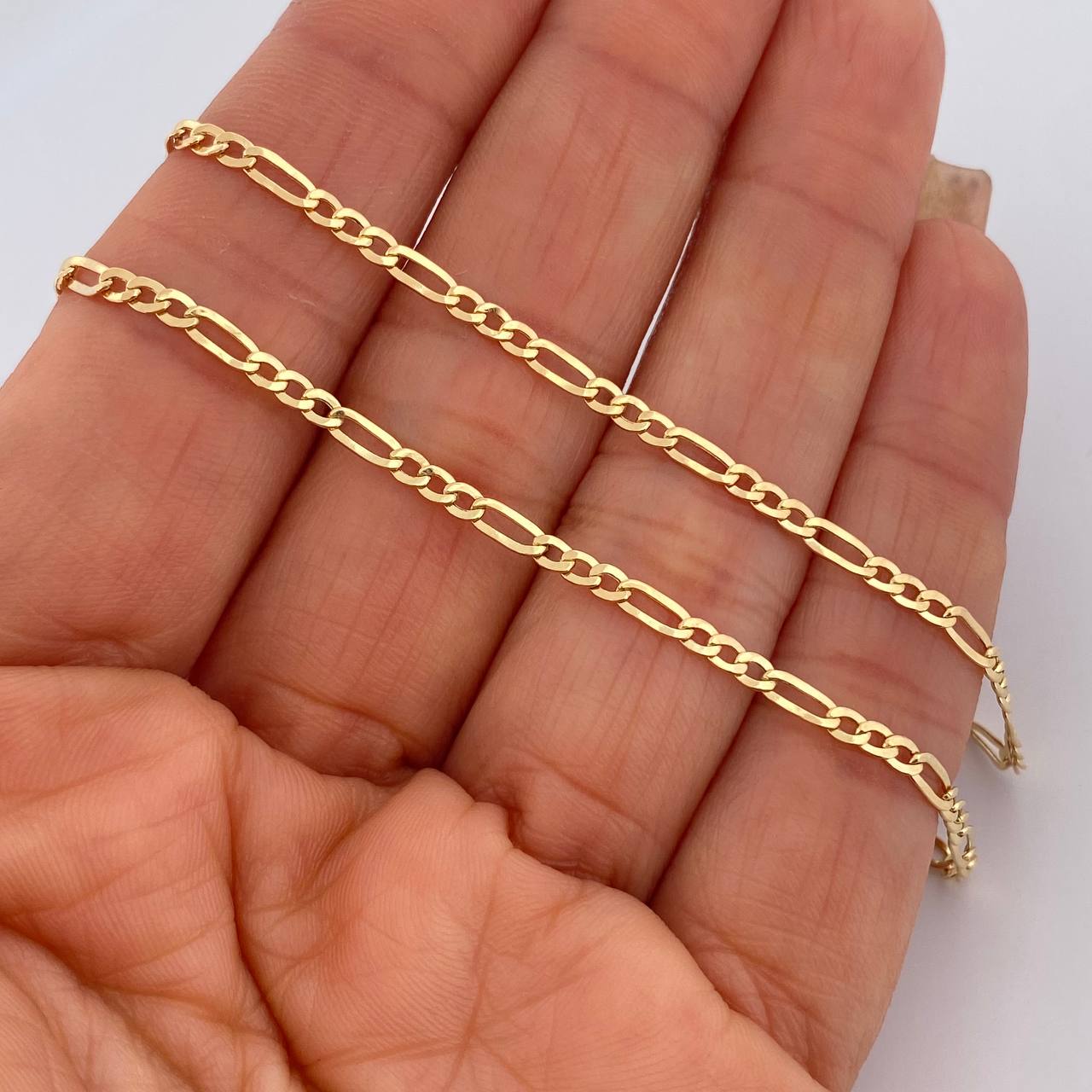 Cadena Figaro 3.2gr / 60cm / +1 Oro 18K & Cadena Figaro 3.2gr / 60cm / +1 Oro 18K &