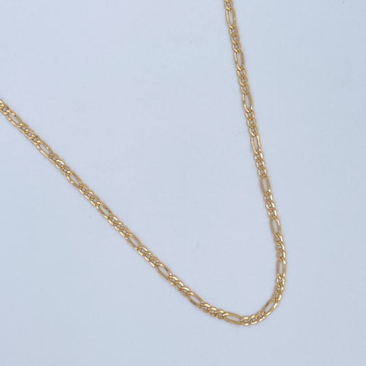 Cadena Figaro 3.2gr / 60cm / +1 Oro 18K &