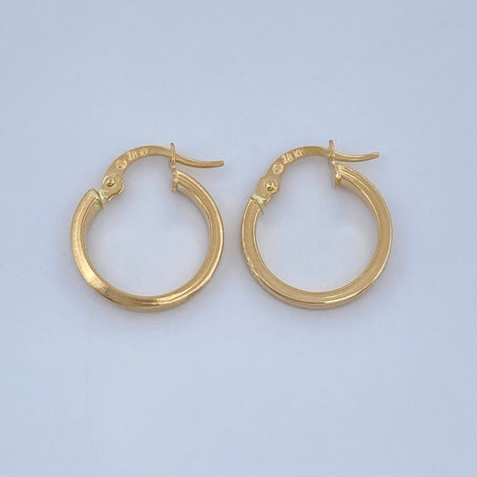 Candongas Tribal 1.05gr / 1.8cm / Oro Amarillo 18K &