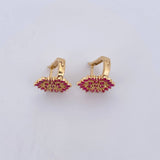 Topos Arete Mandala 3.45gr / Rubies 1.02 Qts Oro Amarillo 18K (Joya) & Topos Arete Mandala 3.45gr / Rubies 1.02 Qts Oro Amarillo 18K (Joya) &