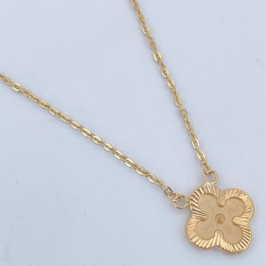Cadena Aro Seguido Trebol 3gr / 45cm / Oro 18K $
