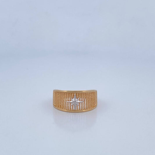 Anillo Estrella Cardinal 3.25gr / T8 1/4 / Oro 18K $