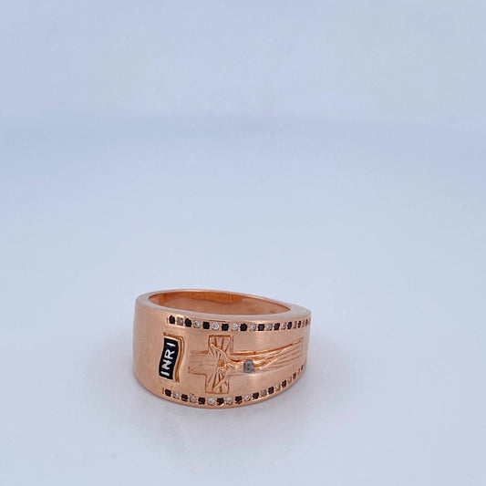 Anillo Cristo 10.7gr / T11 1/4 / Oro 18K $
