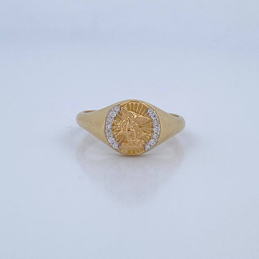 Anillo San Miguel 4.5gr / T9 1/2 / Oro 18K $