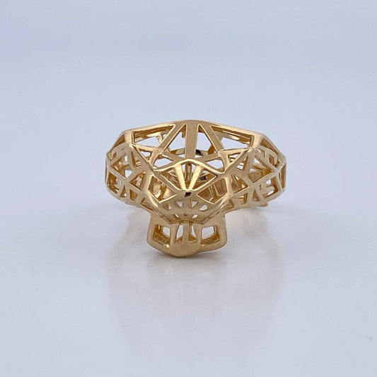 Anillo Pantera Filigrana 3.9gr / T8 1/2 / Oro 18K $