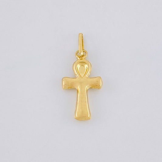 Dije Cruz Lisa Egipcia 0.35g / 1.8cm Oro Amarillo 18K