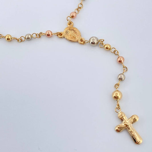 Rosario Virgen Milagrosa 6.4gr / 60cm / Tres Oros 18K &