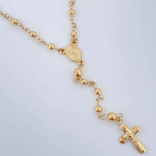 Rosario Virgen Milagrosa 6.65gr / 59.4cm / Oro Amarillo 18K &