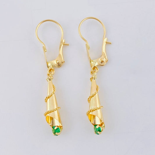 Candongas Lagrima Gota 1.15g / 3.2cm Oro Amarillo 18K