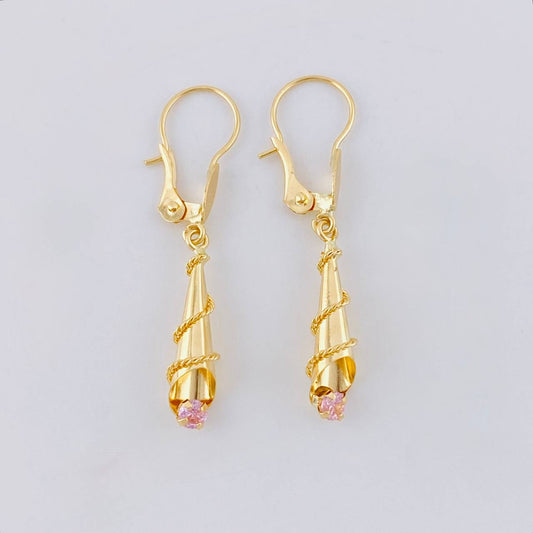 Candongas Lagrima 1.2 g / 3.2 cm Oro Amarillo 18K