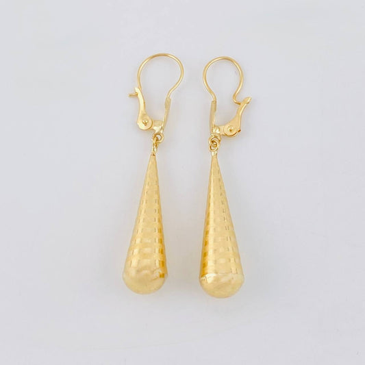 Candongas Lagrima 0.8 g / 4.1 cm Oro Amarillo 18K