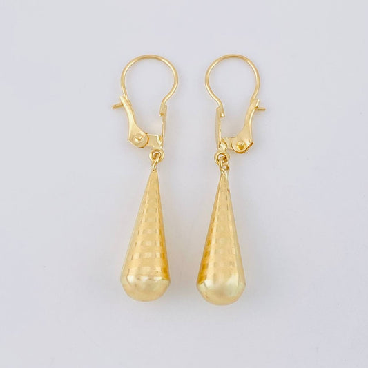 Candongas Lagrima 0.95 g / 3.4 cm Oro Amarillo 18K