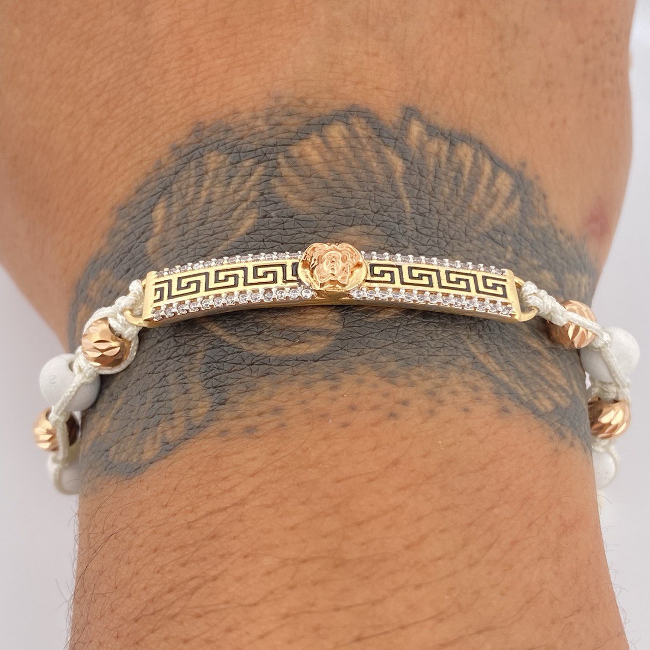 Pulsera Blanca Medusa Tribal 4.4gr / Oro 18K & Pulsera Blanca Medusa Tribal 4.4gr / Oro 18K &
