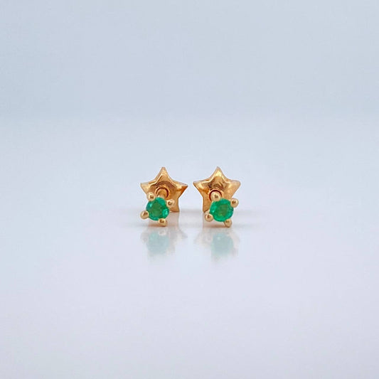 Topos Cuatro Garras 0.8gr / Oro Amarillo 18K $