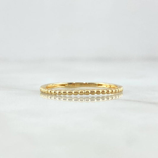 Anillo Mitad Esferas 1.2gr / T7 3/4 / Liso Oro Amarillo 18K