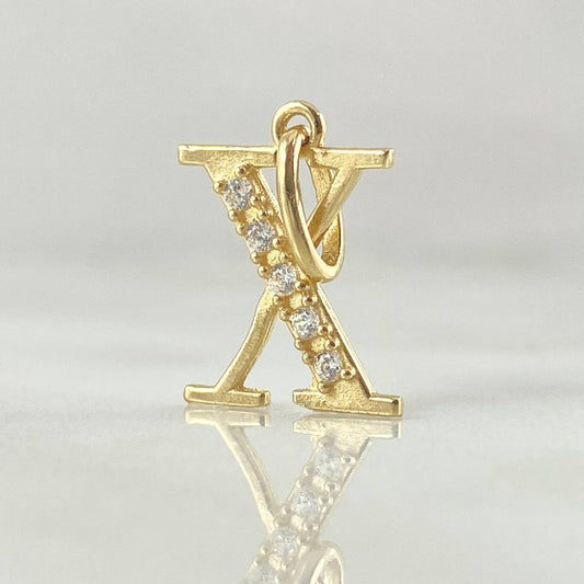 Dije Letra X Silueta 0.85gr / 2cm / Oro 18K